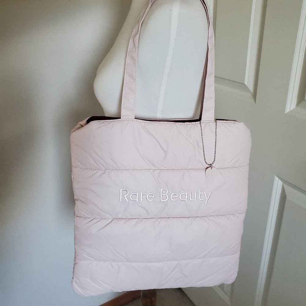 𝐍𝐄𝐖 Rare Beauty by Selena Gomez Puffy Tote Bag NEW, Charm Included